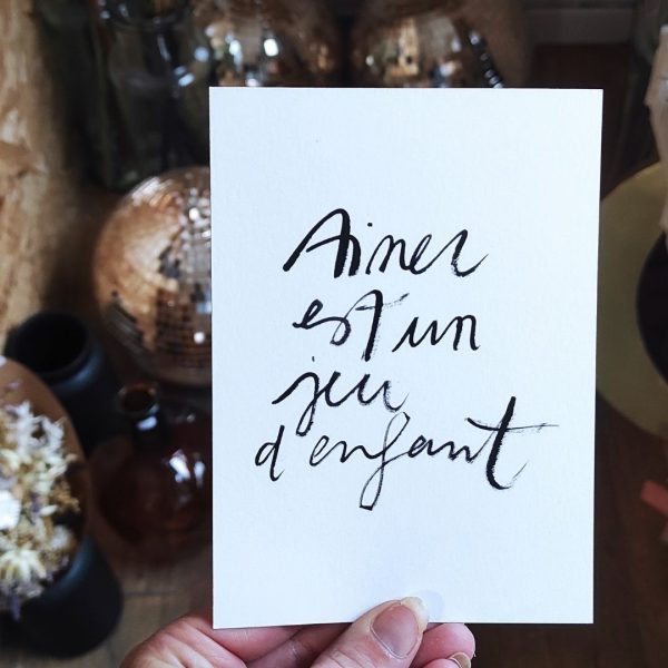Carte |Aimer est un jeu d'enfant|