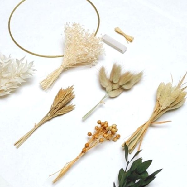 Kit couronne fleurs séchées naturel – Image 3