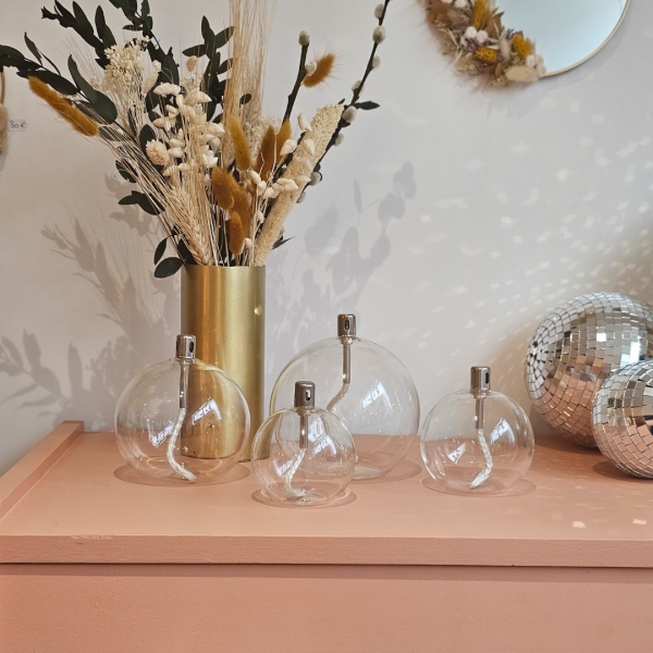 Lampe à huile sphère lisse