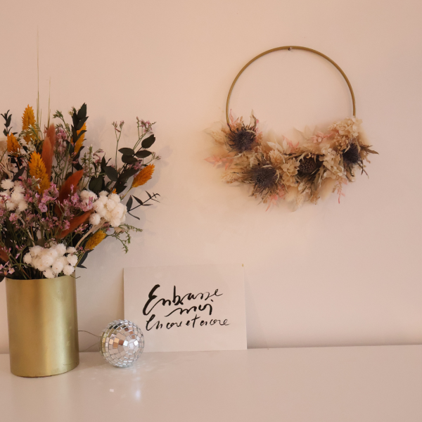 Couronne fleurs séchées Dante – Image 3