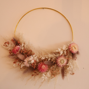 Couronne fleurs séchées Swann