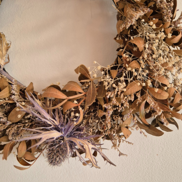 Couronne fleurs séchées forêt – Image 2