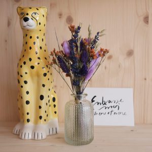 Soliflore verre transparent vintage