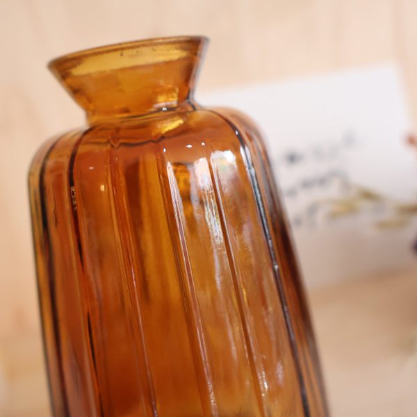 Soliflore en verre ambré – Image 2