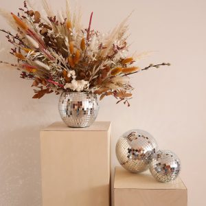 Vase boule à facettes 15 cm