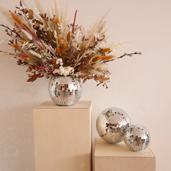 Vase boule à facettes 15 cm