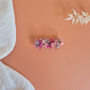 Barrette fleurs séchées |Rosie|