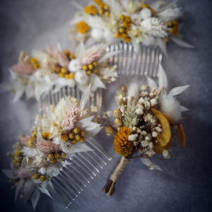 Peigne fleurs séchées |personnalisable|
