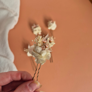 Epingle chignon fleurs séchées |Eternel|