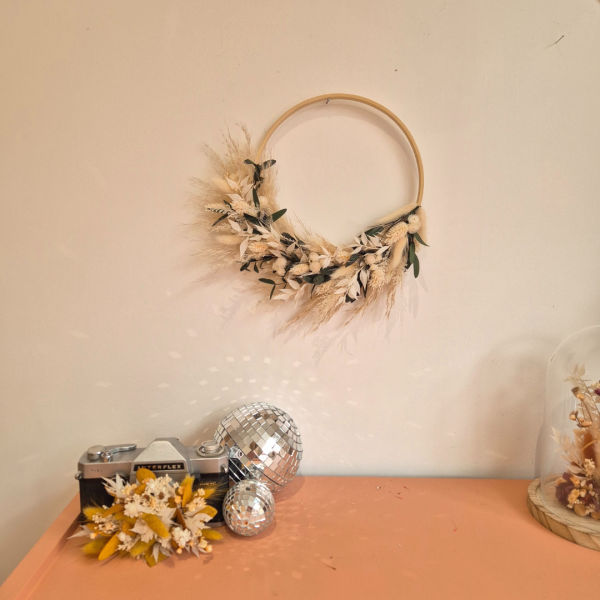 Couronne fleurs séchées Fantin