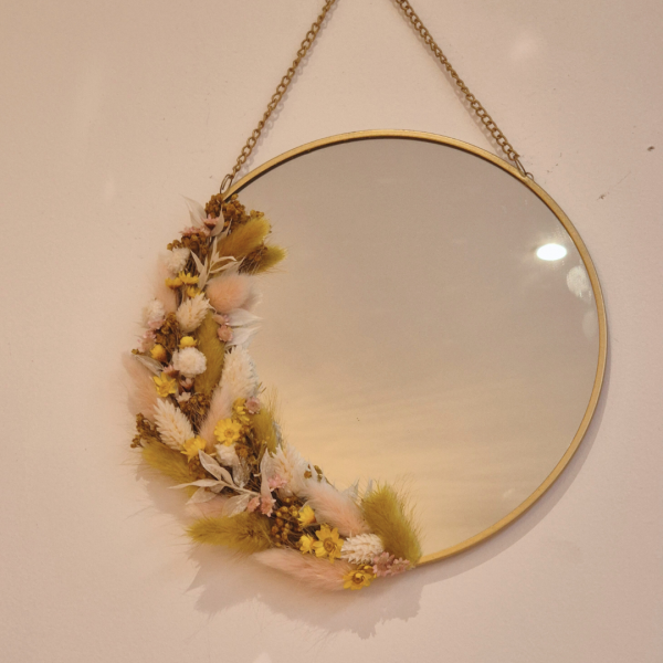 Miroir fleurs séchées Yolaine – Image 2