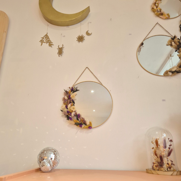 Miroir fleurs séchées Astrid – Image 3
