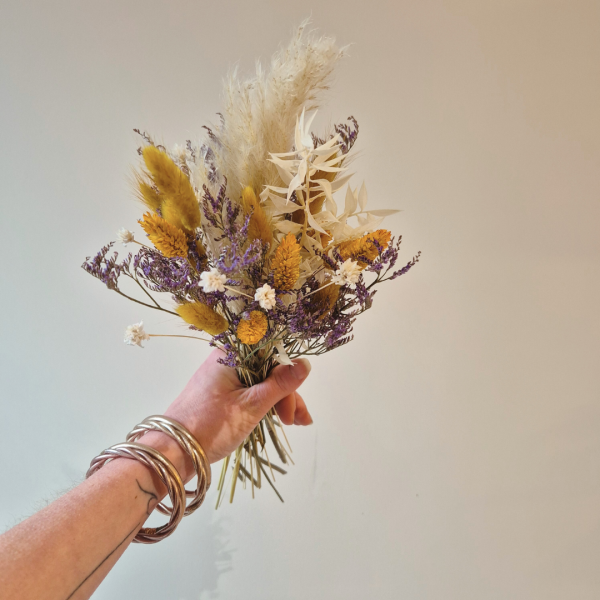 Bouquet fleurs séchées violet – Image 3