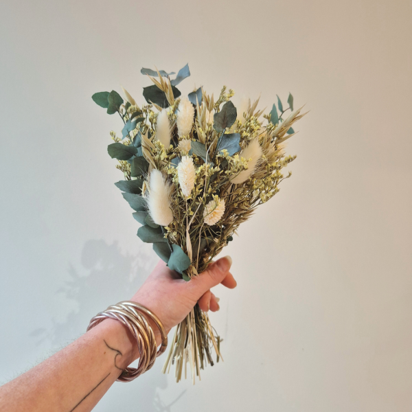 Bouquet fleurs séchées jaune