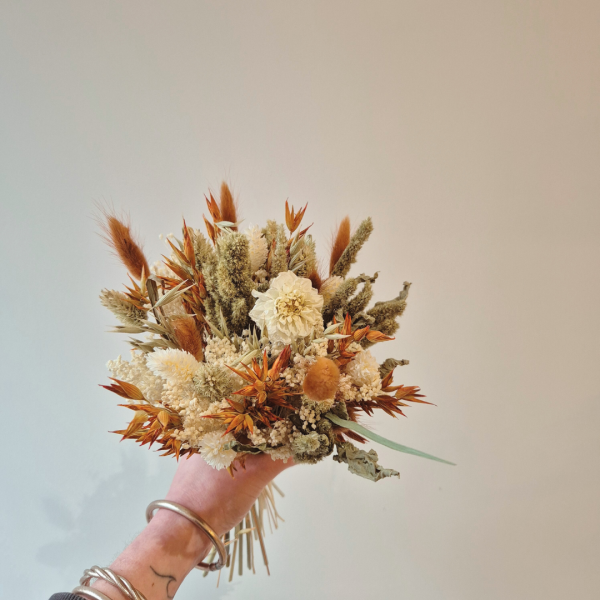 Bouquet fleurs séchées terracotta – Image 3