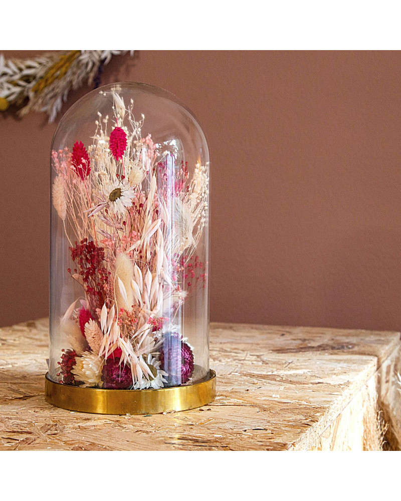 atelier cloche fleurie rouge
