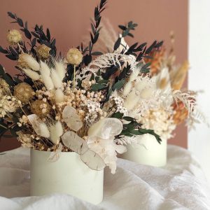atelier pot fleuri fleurs séchées deco