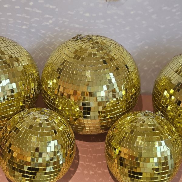 Boules à facettes dorées – Image 4