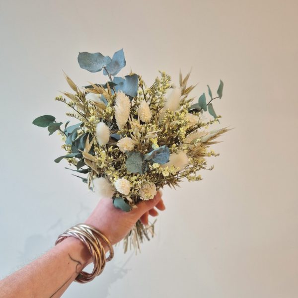 bouquet fleurs sèches sophistiqué jaune