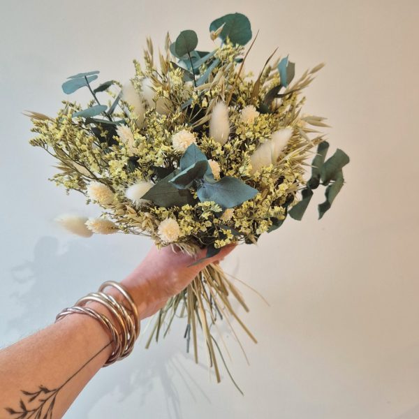 bouquet séché fleurs jean