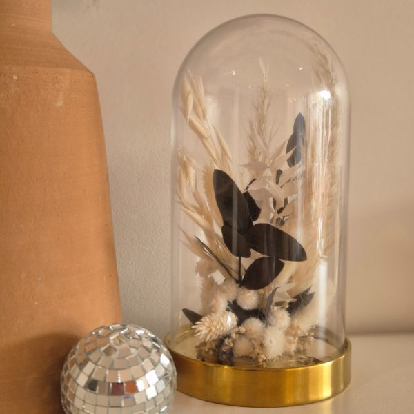 cloche deco fleurs sechees laurette