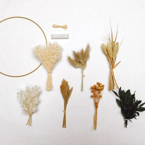 composition fleurs seches artisanat