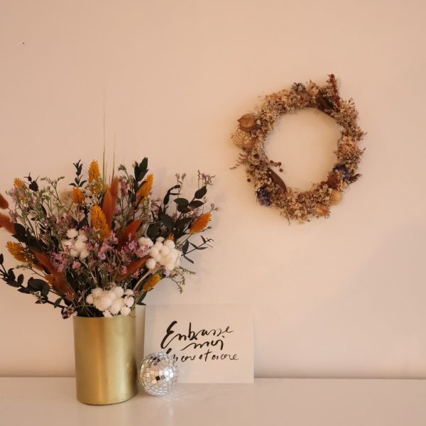 couronne fleurs deco interieur florale
