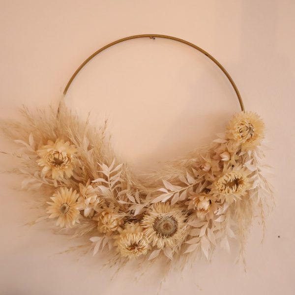 couronne fleurs séchées boheme leonce