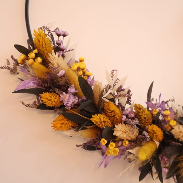 couronne fleurs séchées colorées henri
