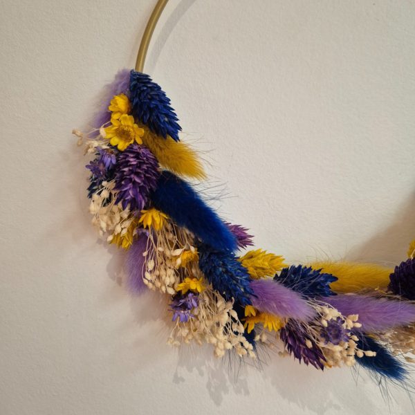 couronne fleurs séchées colorées malo