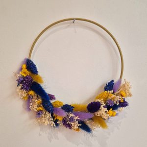 couronne fleurs séchées colorées malo