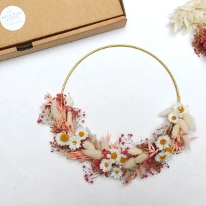 couronne fleurs séchées deco
