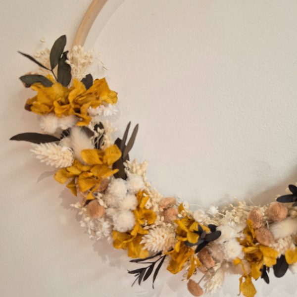 couronne fleurs séchées deco lune