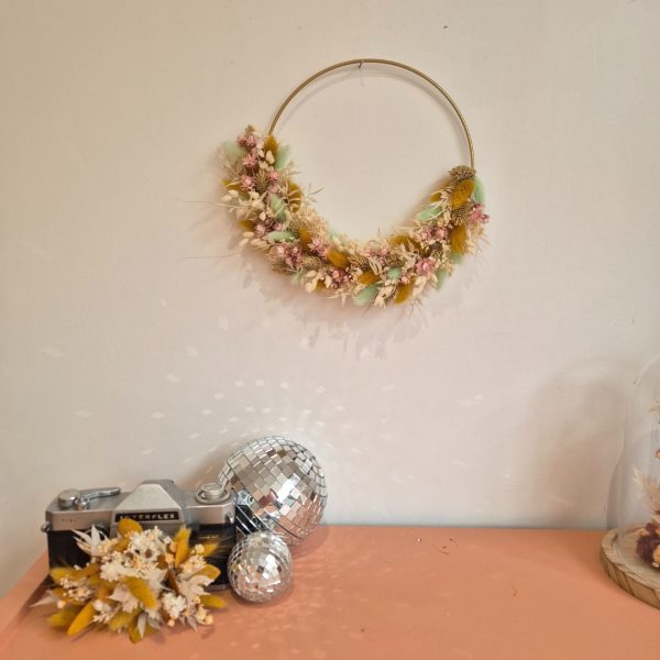 couronne fleurs séchées decor ariste