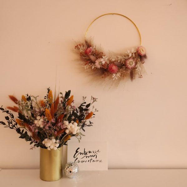 couronne fleurs séchées decoration swann