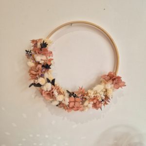couronne fleurs séchées decorative dune