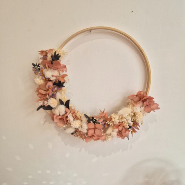 couronne fleurs séchées decorative dune