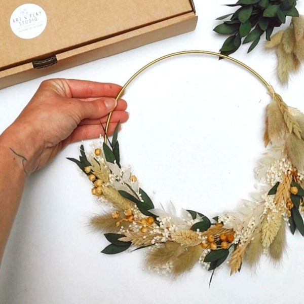 couronne fleurs séchées diy naturel
