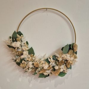 couronne fleurs séchées murale judes