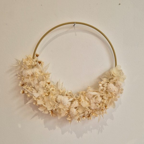 couronne fleurs séchées murale leandre