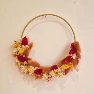 couronne fleurs séchées murale odile