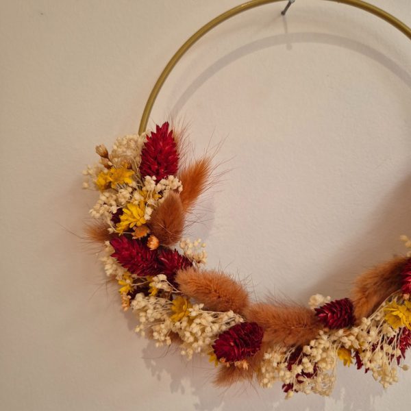 couronne fleurs séchées odile