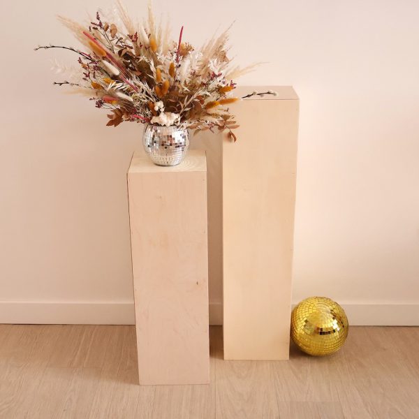 décoration colonne bois