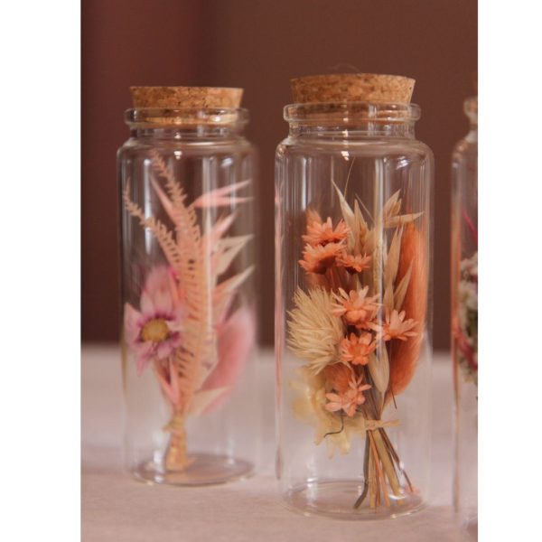 Fioles fleuries orange
