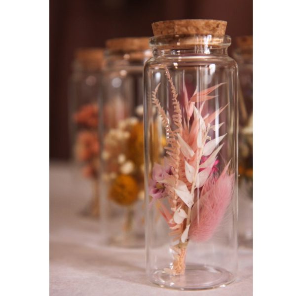 Fioles fleuries rose