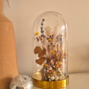 fleurs séchées cloche verre josime