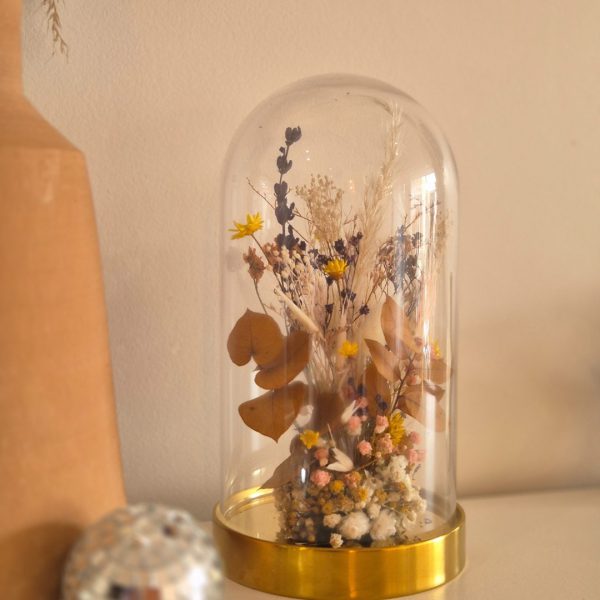 fleurs séchées cloche verre josime