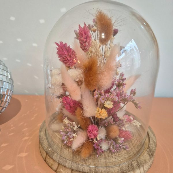 fleurs séchées cloche verre josime
