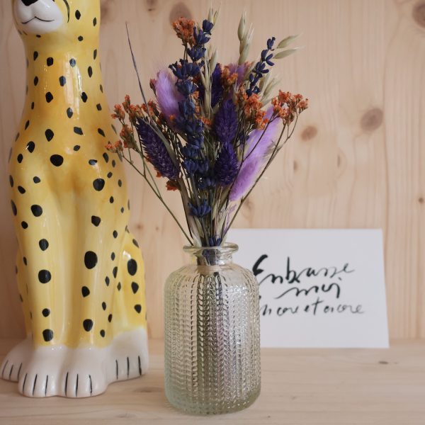 fleurs séchées vase vintage