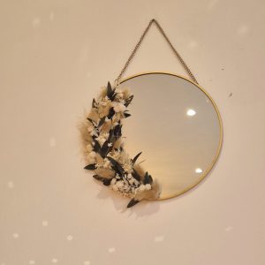 miroir avec décoration florale rosemonde